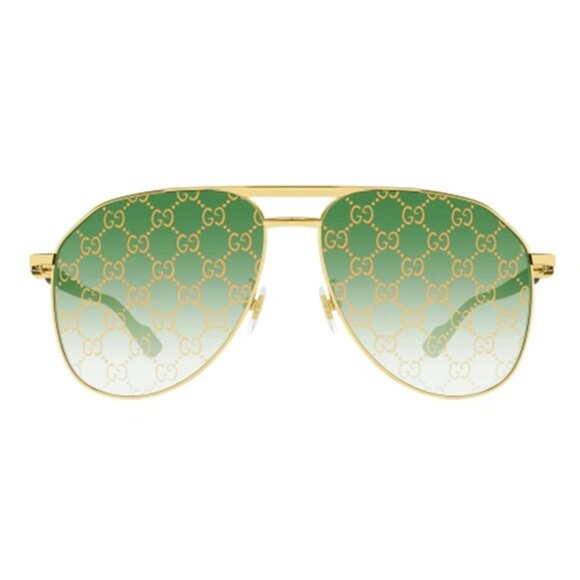 NWT GUCCI SUNGLASSES, UNISEX AVIATOR EYEWEAR - Picture 1 of 3